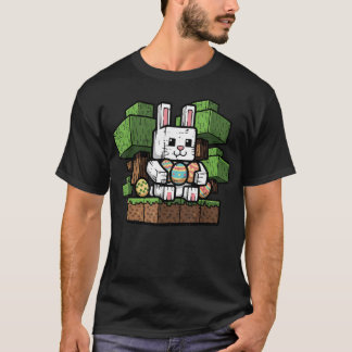Påskspelande kanin Pixel kanin spelande pojkar ung T Shirt