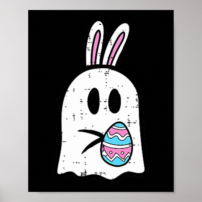 Påskspöke kanin ägg ficka rolig kanin kvinnorEa Poster (Framsidan)