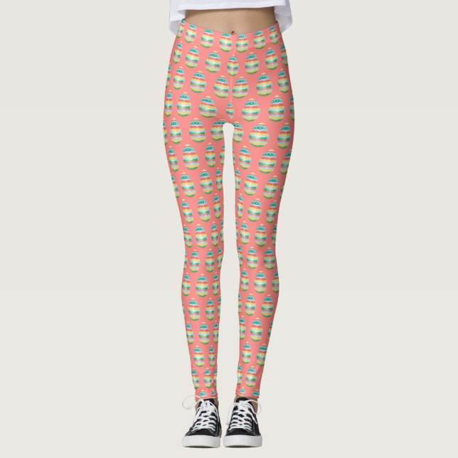 Påskstrumpbyxor Påskäggs Strumpbyxor Anpassa Leggings (Framsida)