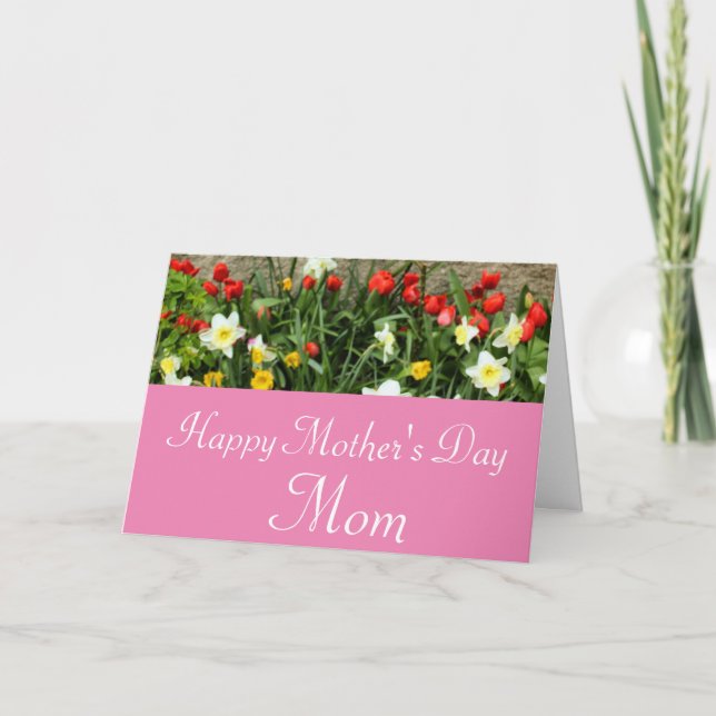 PÅSKTRÄDGÅRD GLAD MORS DAG MAMMA ANPASSAD KORT (Framsida)