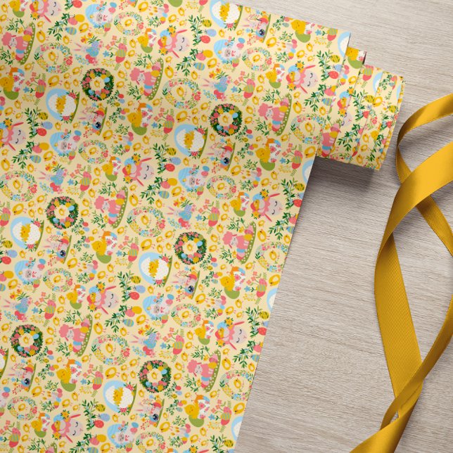 Påskträdgård Gul Inpackningspapper Presentpapper (Skapare uppladdad)
