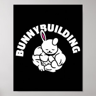 Påskträning Kanin Kaninbyggande Bb M för gymnasias Poster