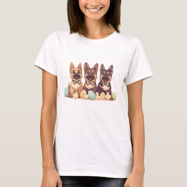 Påsktyska Varghundar T Shirt (Framsida)