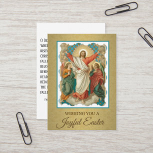 Påskuppståndelseheligan Cards w/prayer St John Visitkort