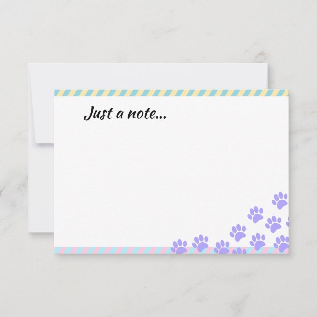 Påskvalps fotavtryck bara en notis anteckningskort (Framsida)