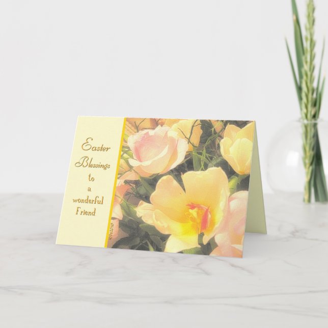 påskvälsignelser till en underbar vän helgkort (Framsida)