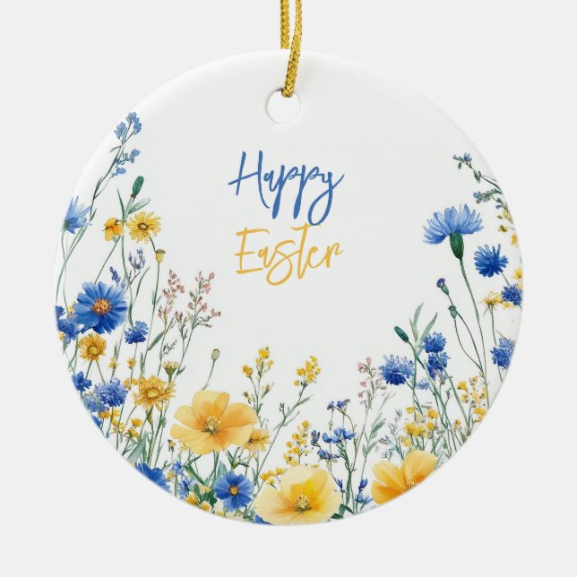 Påskvårblommor Julgransprydnad Keramik (Framsidan)