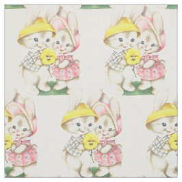 Påskvintagekaniner Tyg