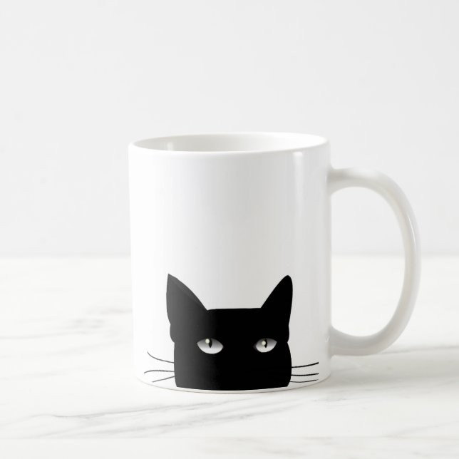 PÅSKYNDA BLACK CAT KATTUNGE ÄLSKARE COFFEE MUGG (Höger)