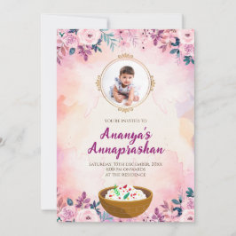 Pasni inbjudan Första Riset matande ceremoni i inb