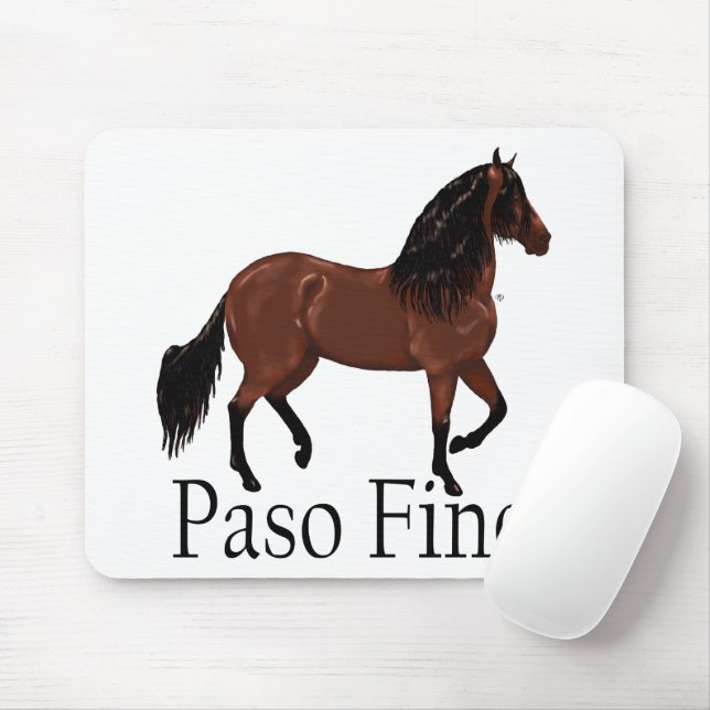 Paso Fino Bay Horse Artwork Musmatta (Med mus)