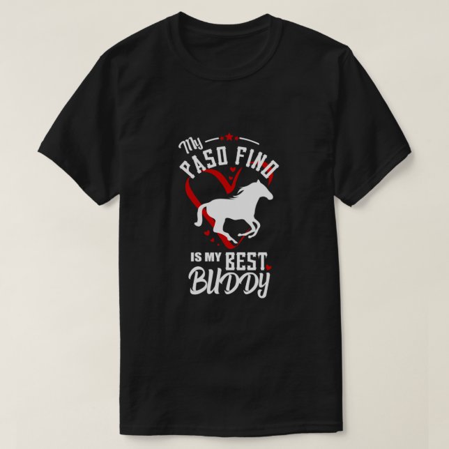 Paso fino-hästgrafiskt hjärta citerar den bästa ko t shirt (Design framsida)
