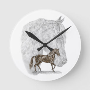 Paso Fino Horse Art Rund Klocka