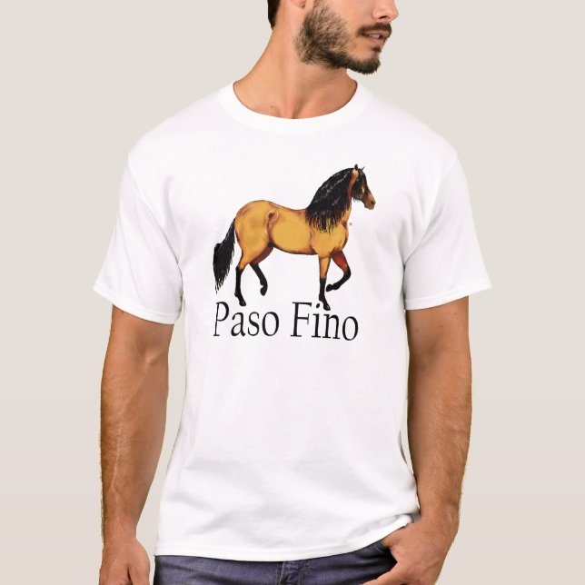 Paso Horse Buckskin Paso Fino Tee Shirt (Framsida)
