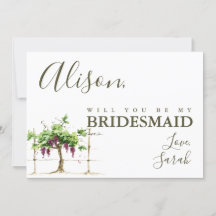 Paso Robles Bridesmaid Frieri kort