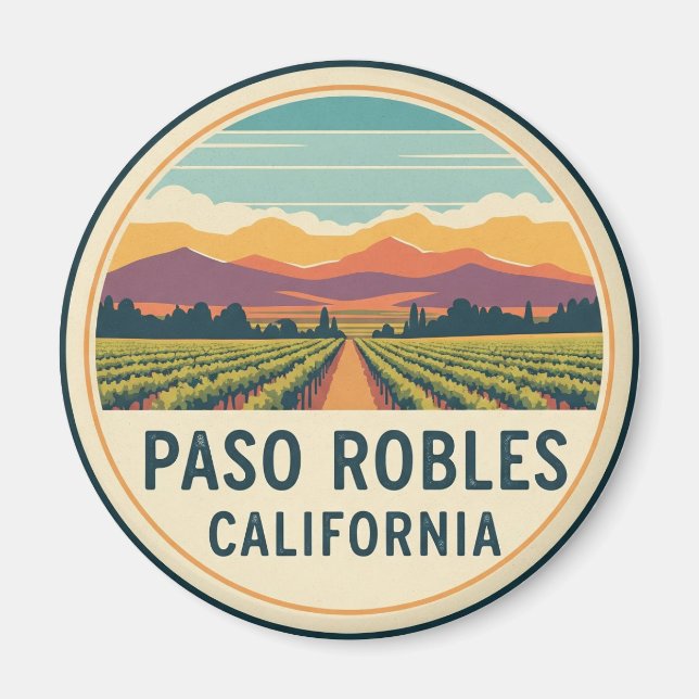Paso Robles California Central Coast Magnet (Framsidan)