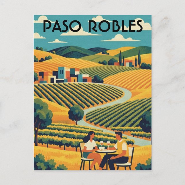 Paso Robles California Central Coast Vykort (Framsida)