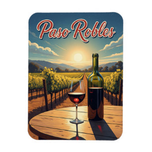 Paso Robles California Central Kusten Magnet