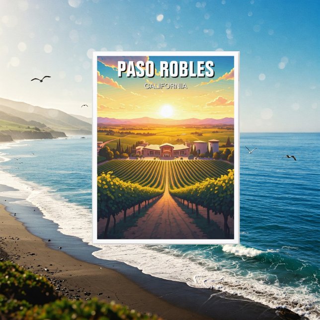 Paso Robles California Central Kusten Vykort (Skapare uppladdad)