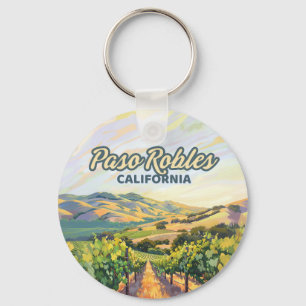 Paso Robles California Vineyard Central Kusten Nyckelring