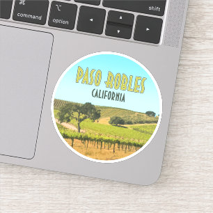 Paso Robles California Vineyard Vintage Klistermärken