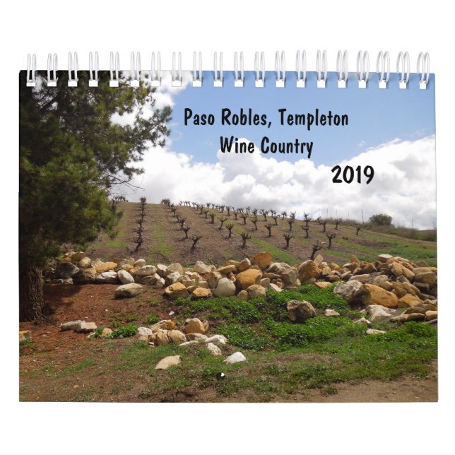 Paso Robles, platser 2019 för Templeton vinland Kalender (Omslag)