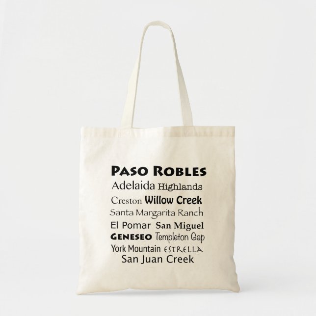 Paso Robles Vin Land Tote Tygkasse (Framsidan)