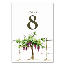 Paso Robles Vineyard Winery Bröllop Bordsnummer