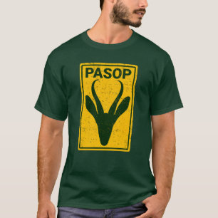 Pasop Springbok Warning Sign South Afrika Rugby T Shirt