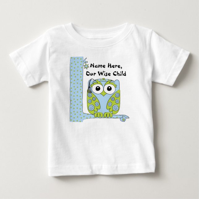Pasover Baby blue/Grönt Shirt "The Wise Child" Tee Shirt (Framsida)