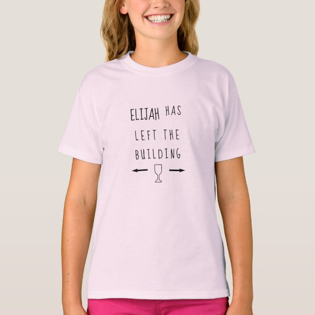 Pasover Girls' T-Shirt Elijah lämnat byggnaden (Framsida)