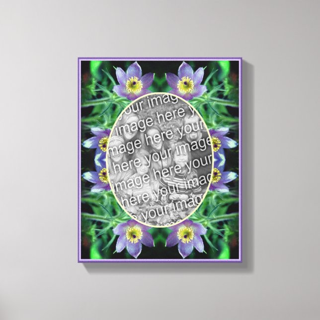 Pasque Blommor Ram Skapa Ditt Eget Foto Canvastryck (Framsida)