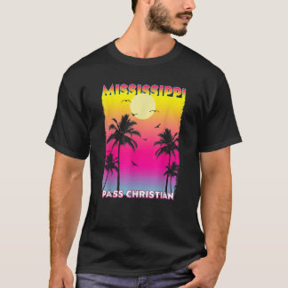 Pass Christian Mississippi MS sommar vintage Sunse T Shirt