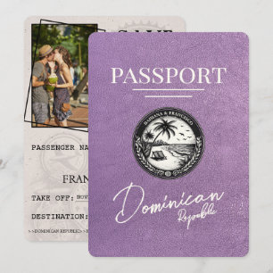 Pass för Lavender Lila Dominikanska republiken Spara Datumet