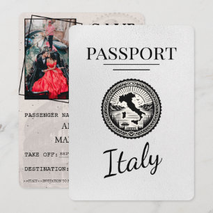 Pass för vit Italien Spara Datumet