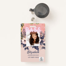 PASS-foto-ID - Girly Flowers Glitter Trending