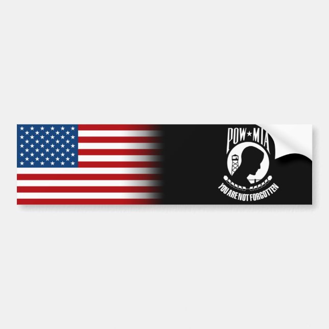 PASS MIA-fångare från Krig Memorial Day Veterans d Bildekal (Framsidan)