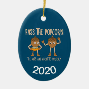 Pass Popcorn Nöt Julgransprydnad Keramik