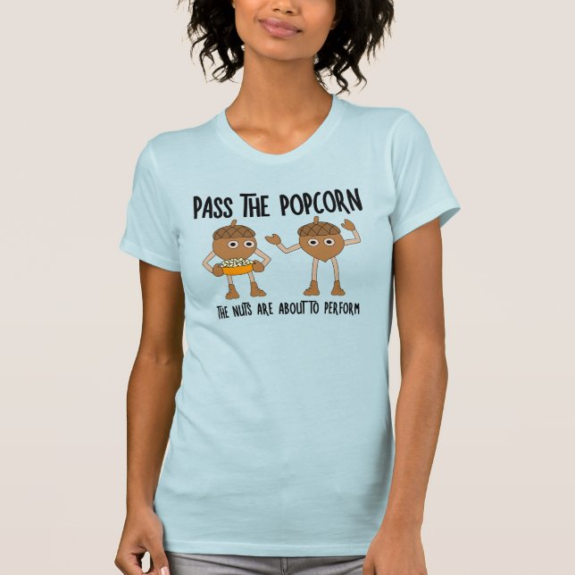 Pass Popcorn Nöt T Shirt (Framsida)