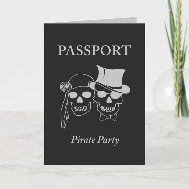 pass till ett piratparty inbjudan (Framsida)