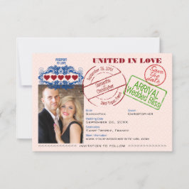 Pass till Kärlek Cute Roligt Destination Wedding R Spara Datumet