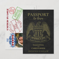 Pass till kärlek rolig destination bröllop Svart