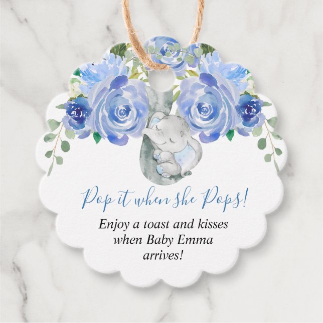 Passa det när hon pockar barndusch på barn från el gåvor etiketter (Framsida)