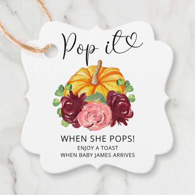 Passa det när hon pumpar pumpa gåvor etiketter (Framsida)