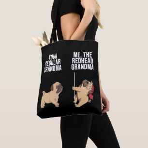 Passa din vanliga mormor på mig Rödhåriget mormor Tygkasse