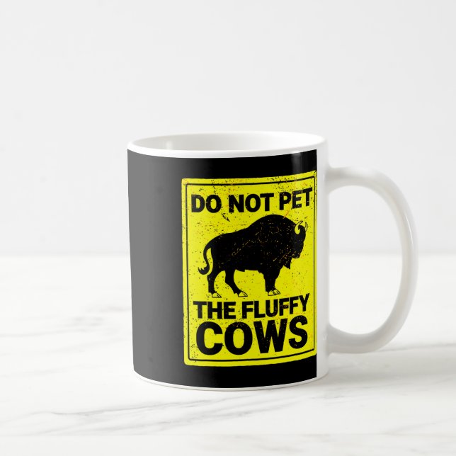 Passa inte fluffy Cows-nuny Bison Halloween Kaffemugg (Höger)