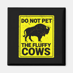 Passa inte fluffy Cows-nuny Bison Halloween Magnet