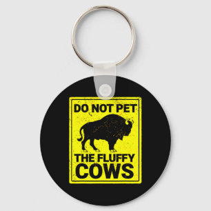 Passa inte fluffy Cows-nuny Bison Halloween Nyckelring