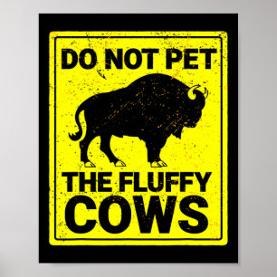 Passa inte fluffy Cows-nuny Bison Halloween Poster