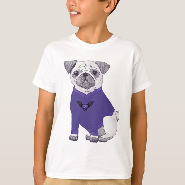 Passa med lila svettare t shirt (Framsida)